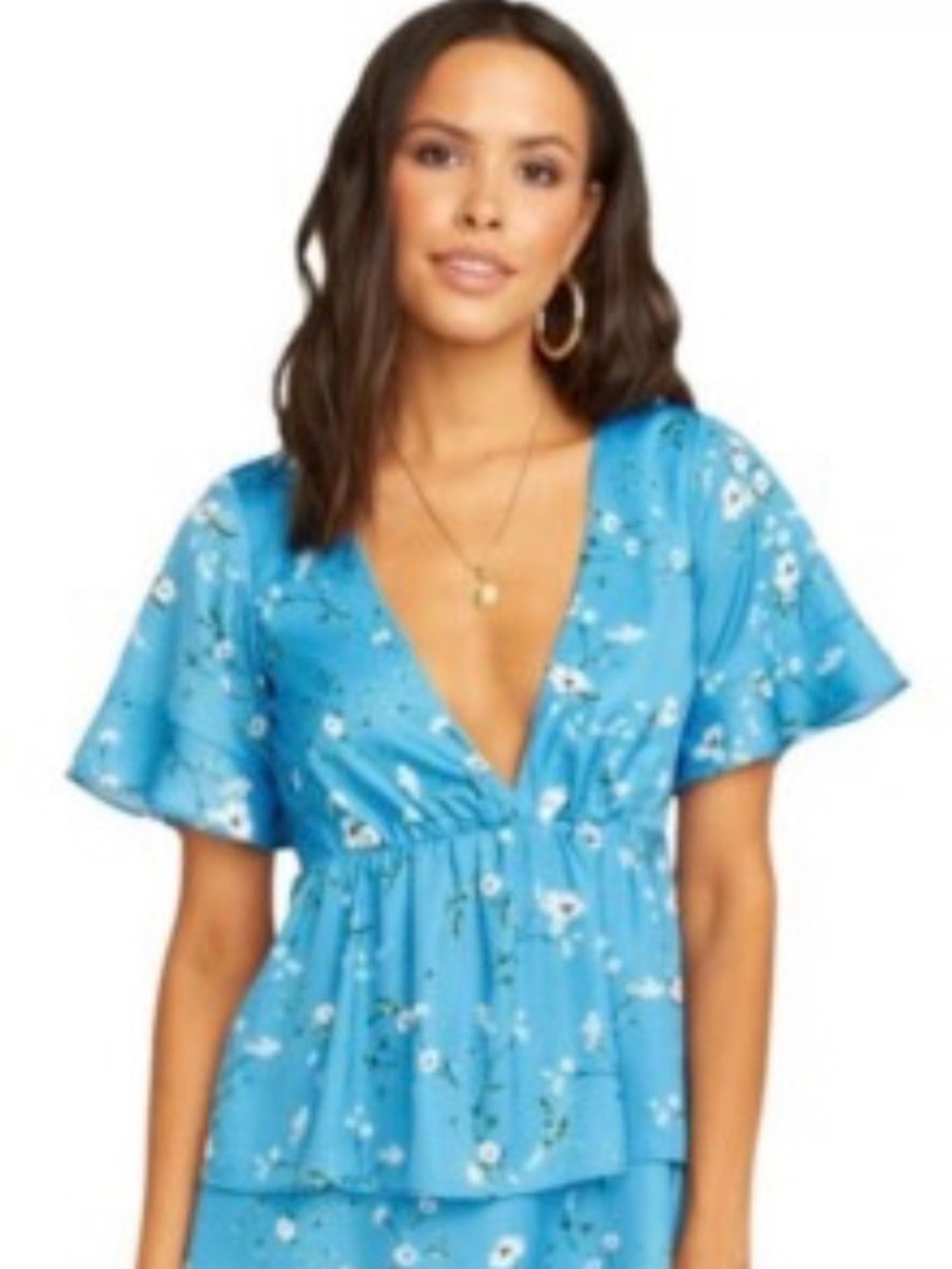 Show Me Your MuMu Floral Tiered V-Neck Mini Dress - Picture 2 of 7